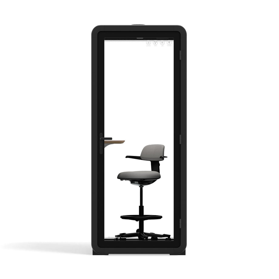 Bureau Pod Quell Acoustique Wooden / Upgraded Device Shelf / Dark Grey