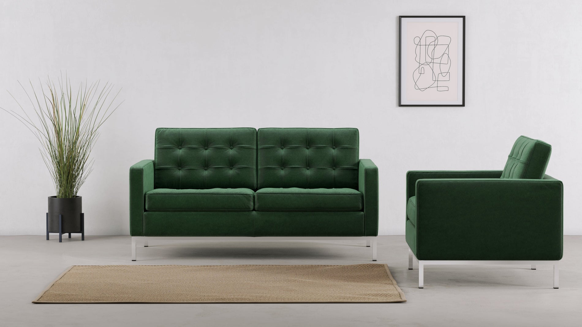 FlorenzEmerald Green Velvet