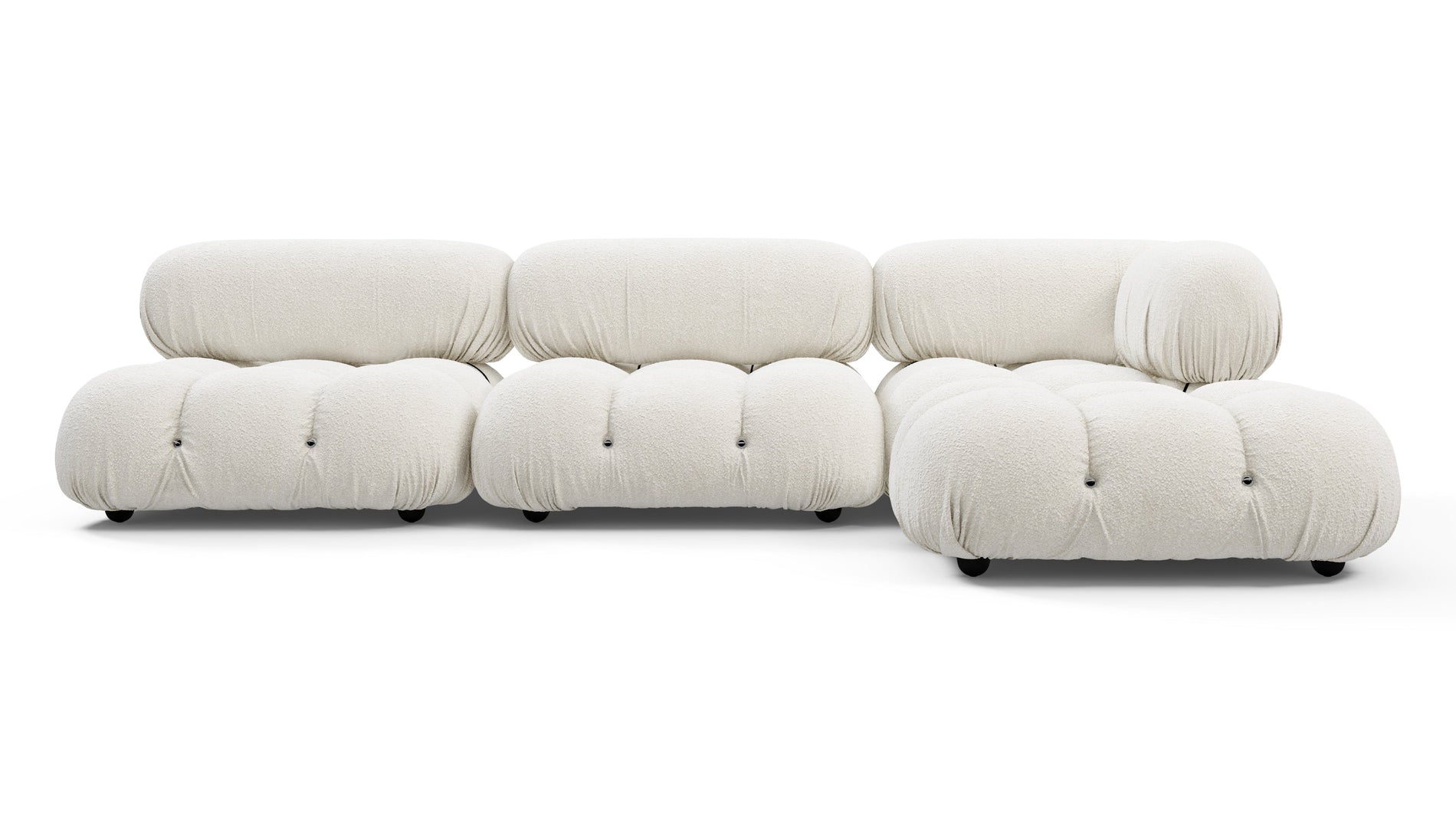 Bellini SectionalWhite Boucle