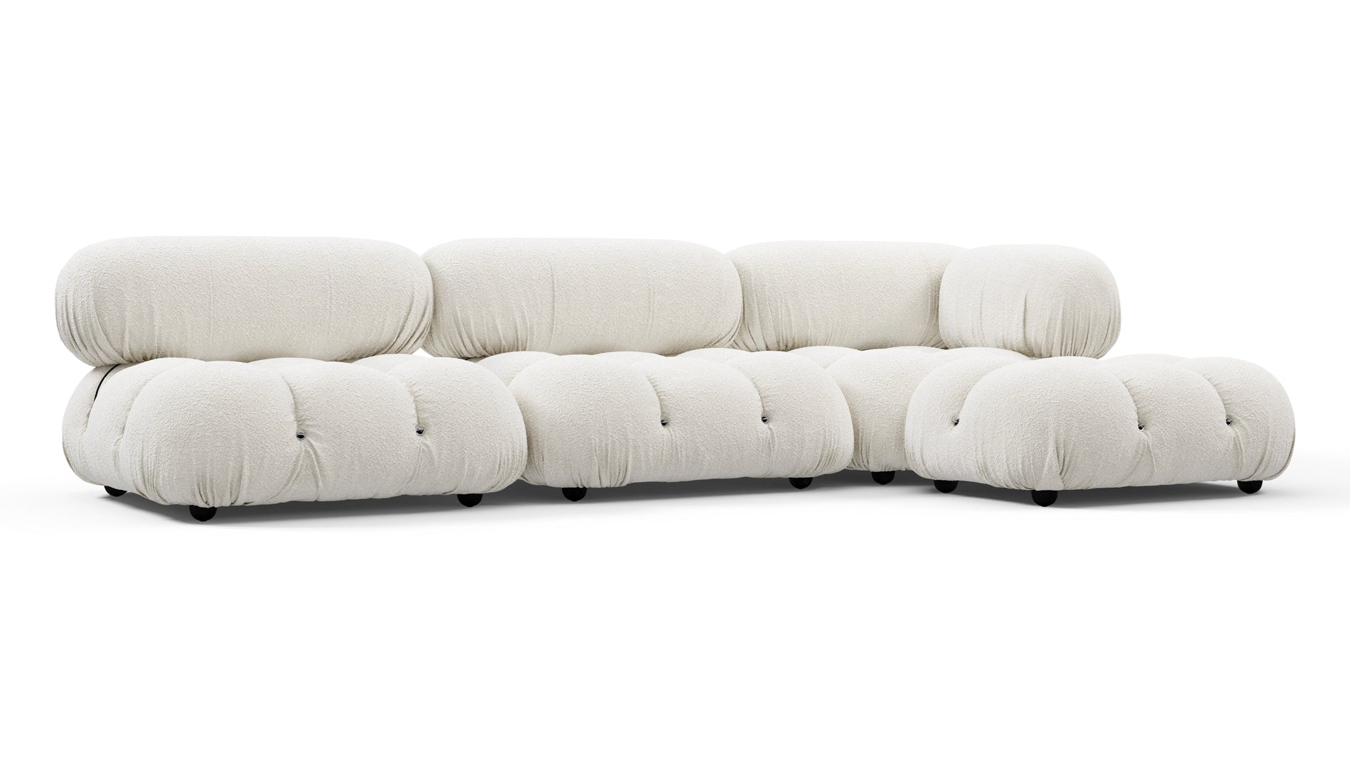 Bellini SectionalWhite Boucle