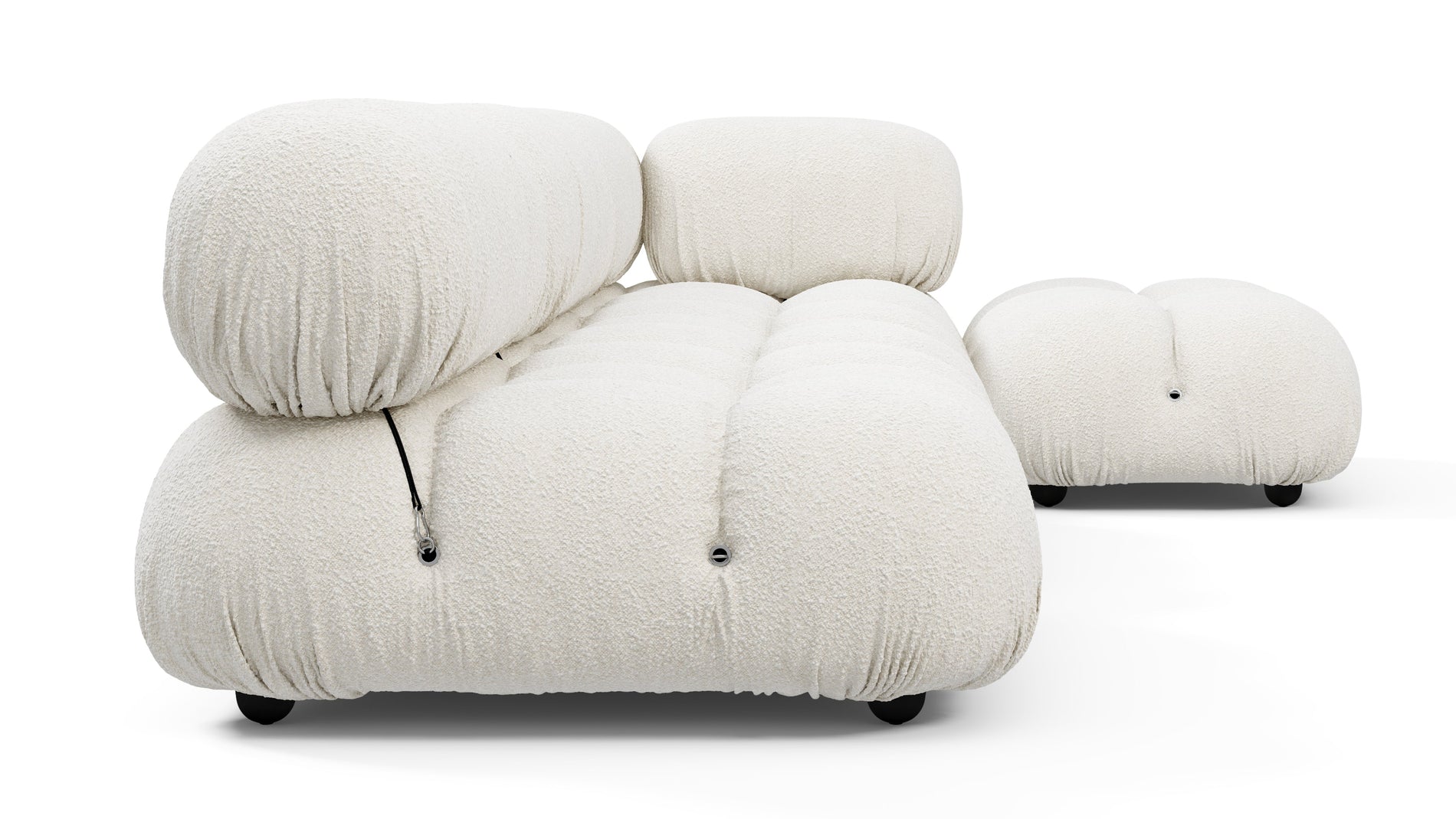 Bellini SectionalWhite Boucle