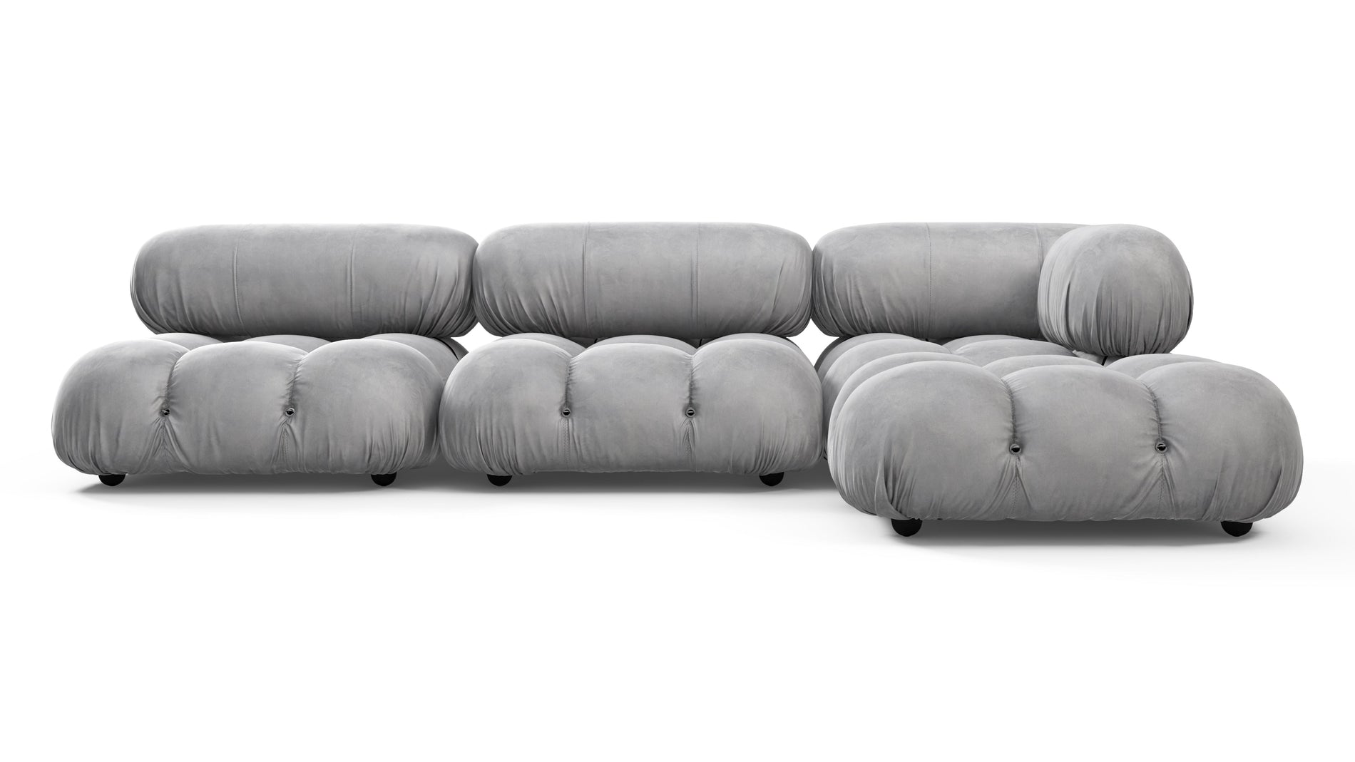 Bellini SectionalLight Gray Velvet