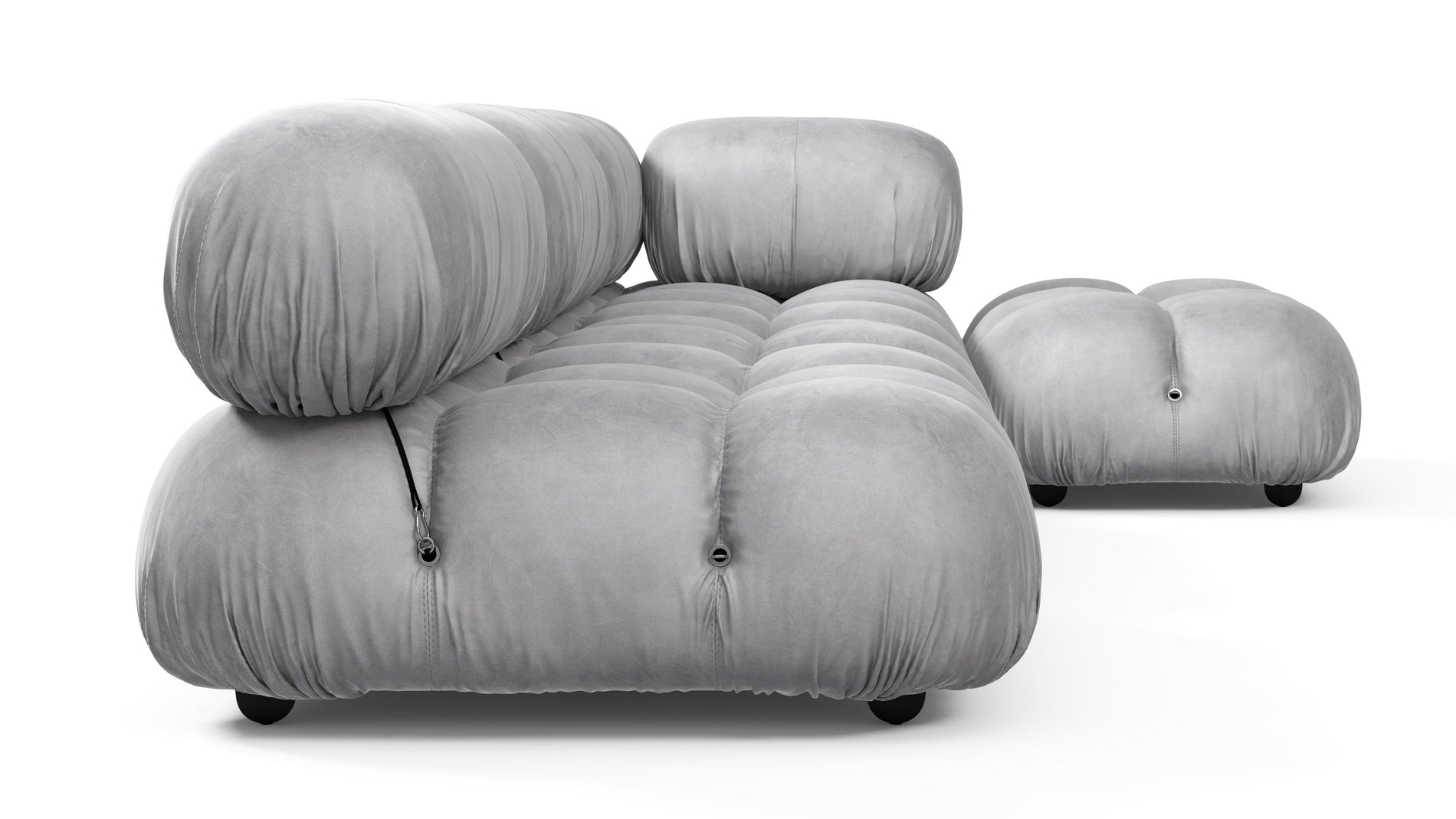 Bellini SectionalLight Gray Velvet