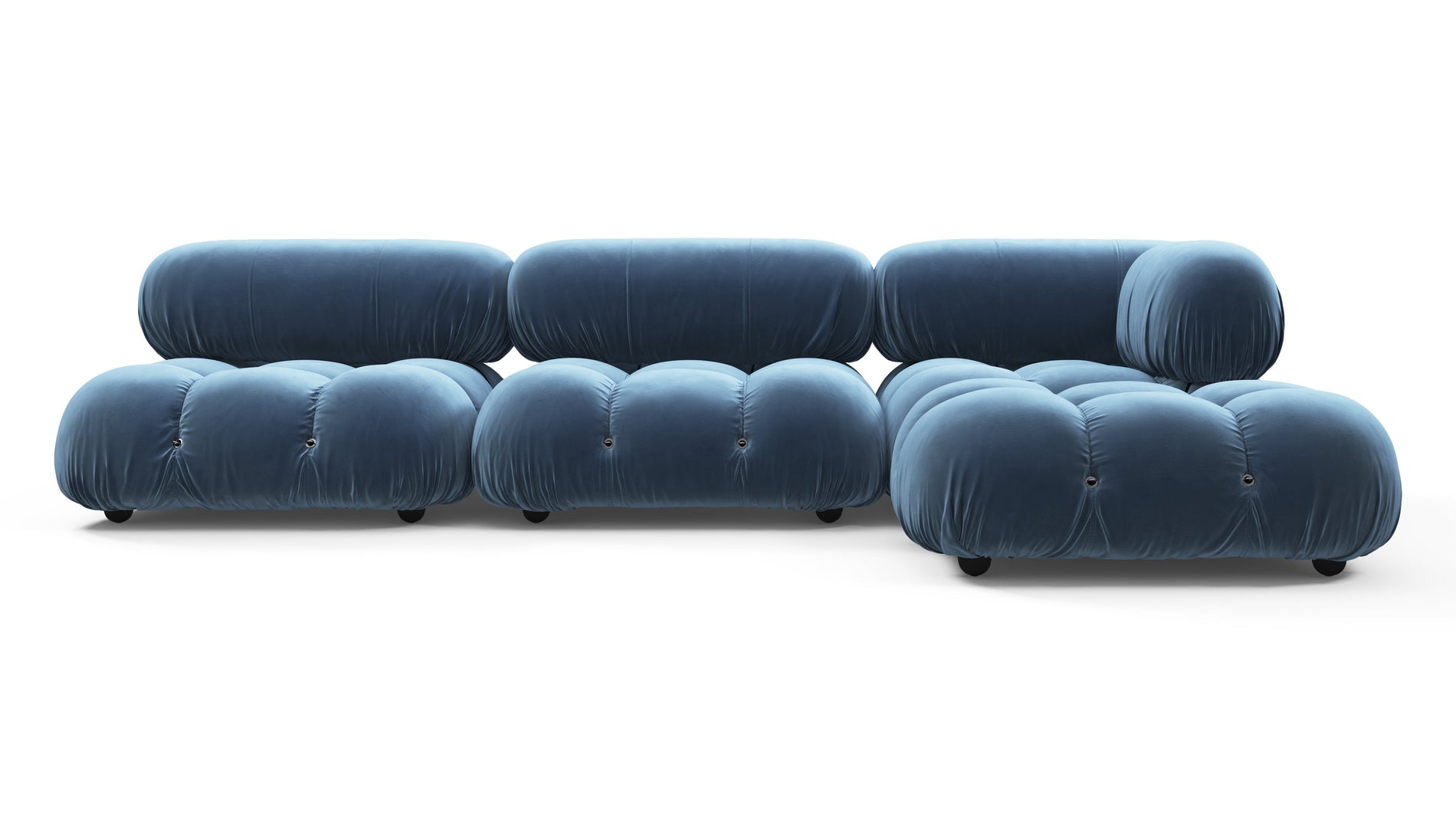 Bellini SectionalAegean Blue Velvet