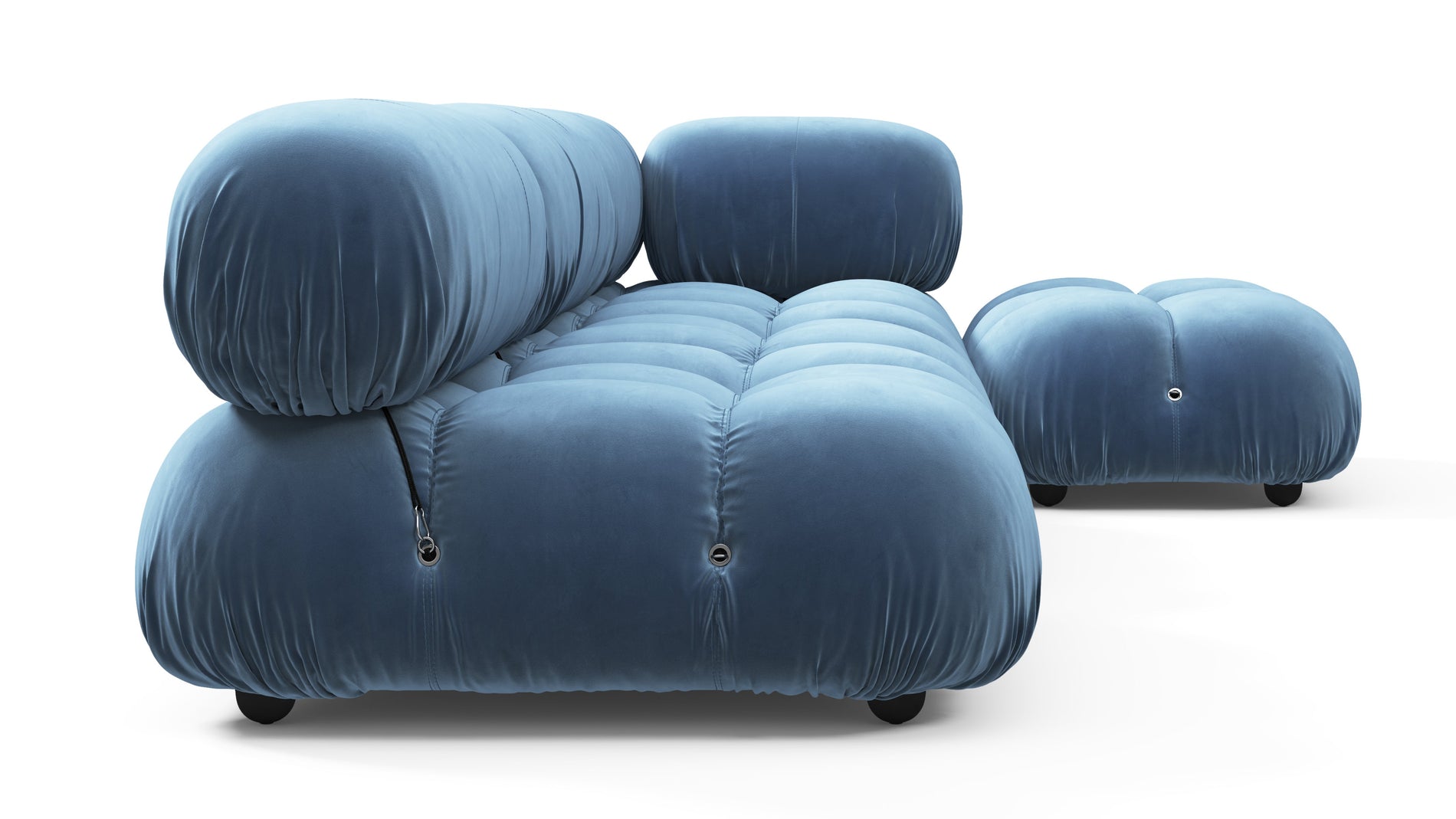 Bellini SectionalAegean Blue Velvet