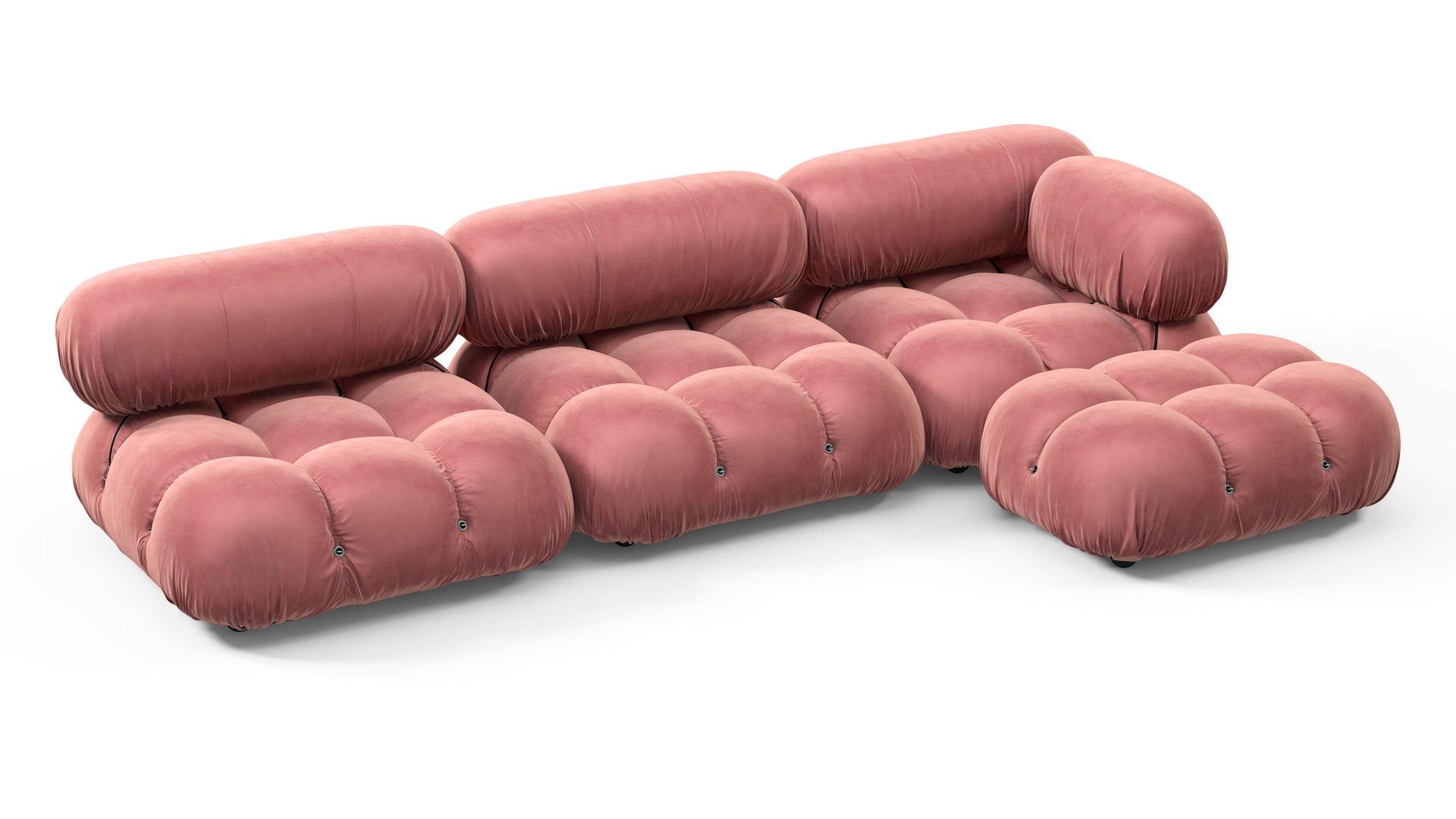 Bellini SectionalBlush Pink Velvet