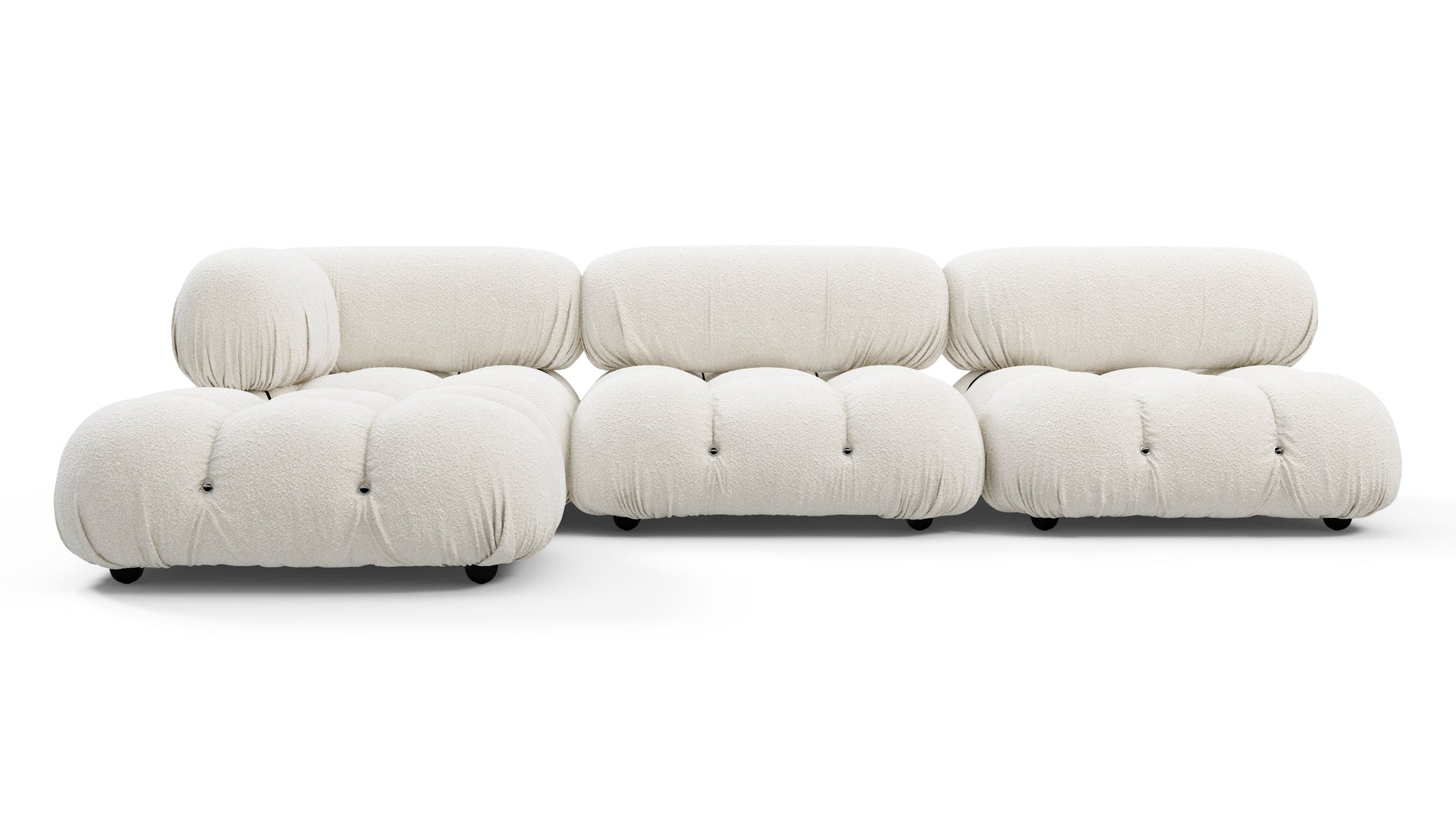 Bellini SectionalWhite Boucle