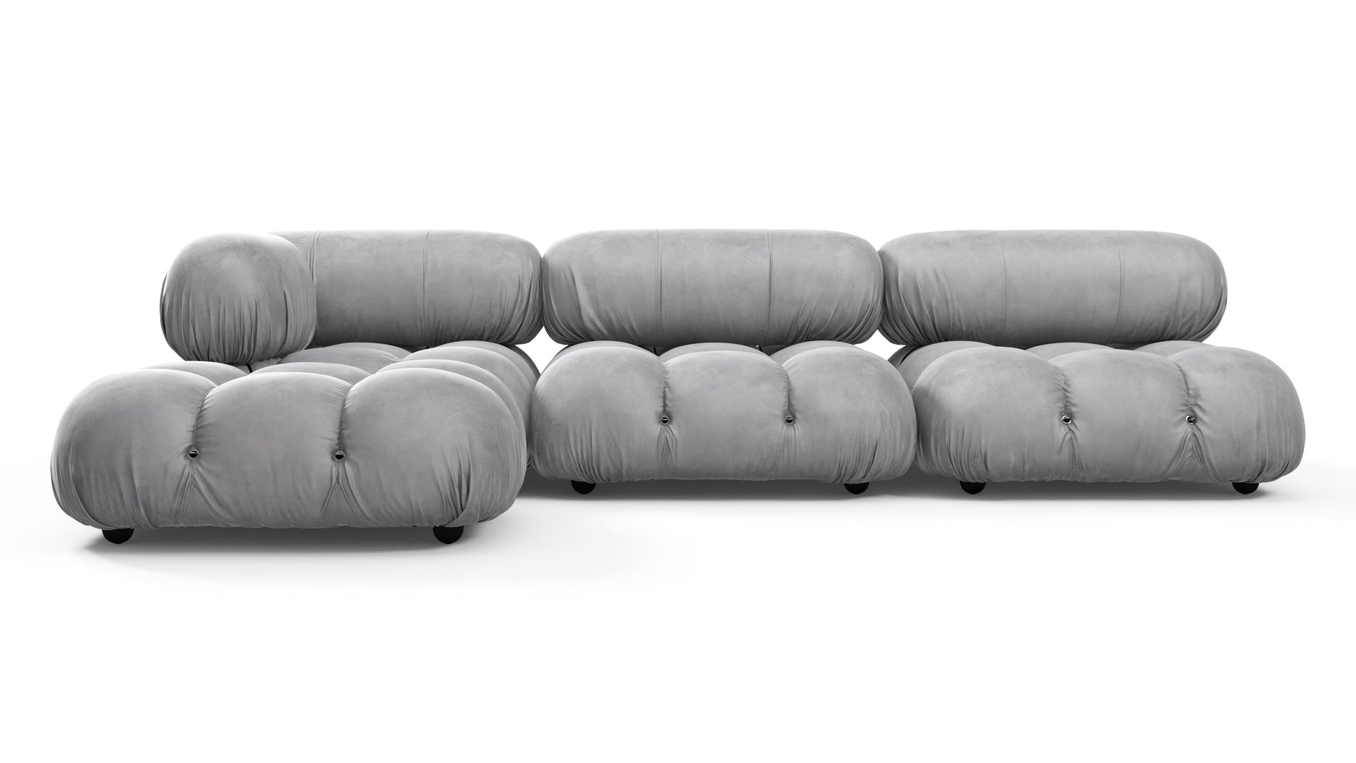 Bellini SectionalLight Gray Velvet