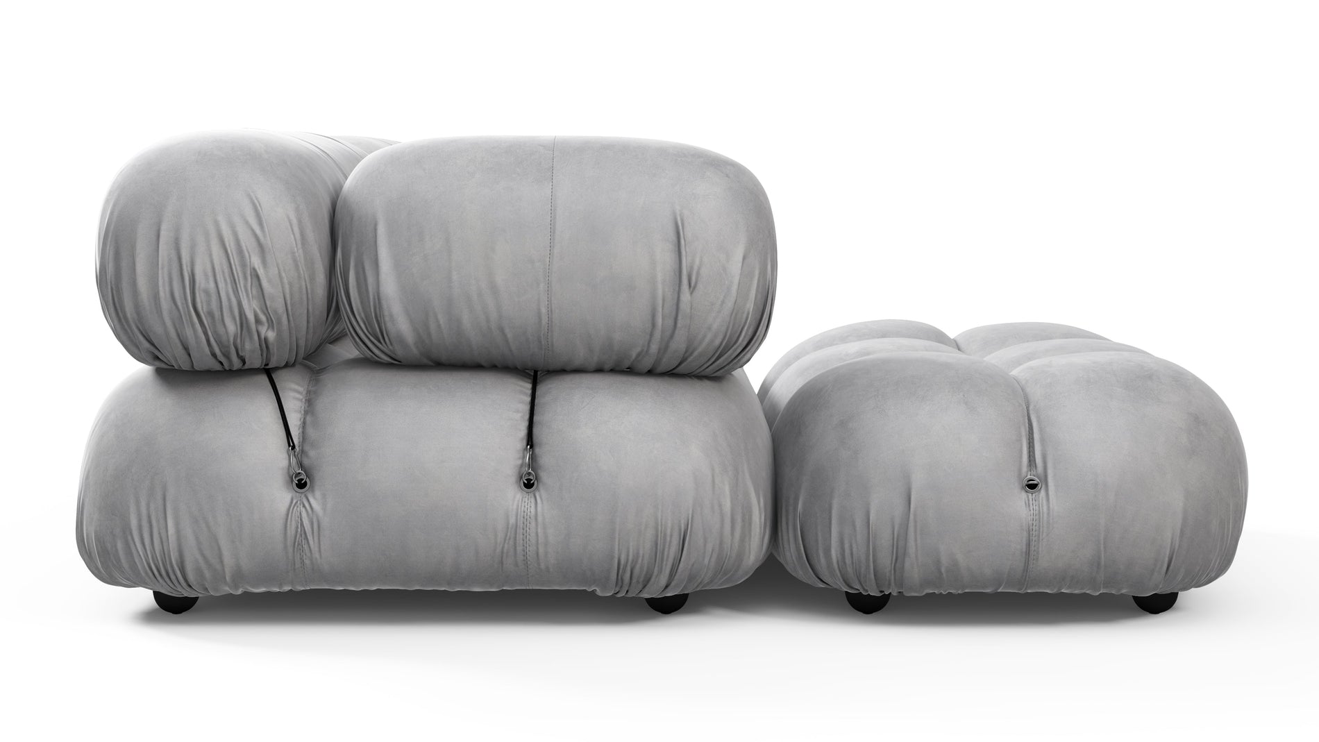Bellini SectionalLight Gray Velvet