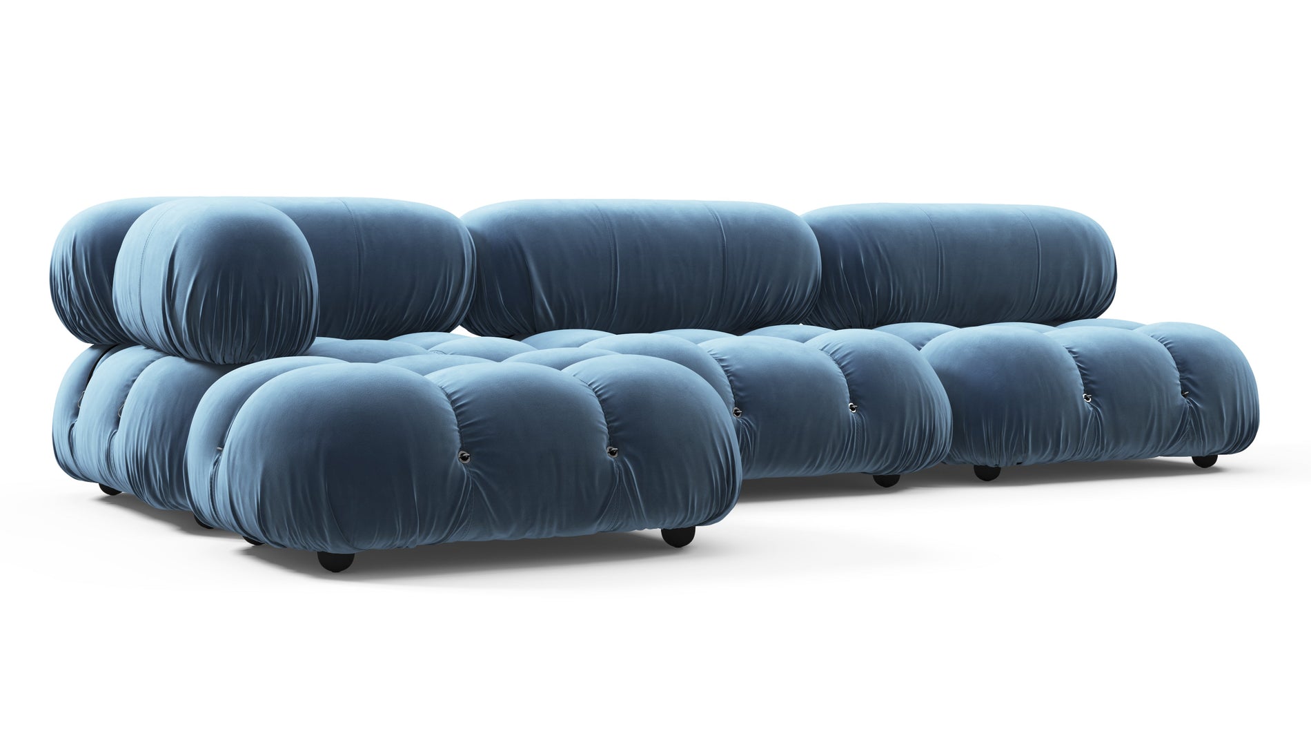 Bellini SectionalAegean Blue Velvet