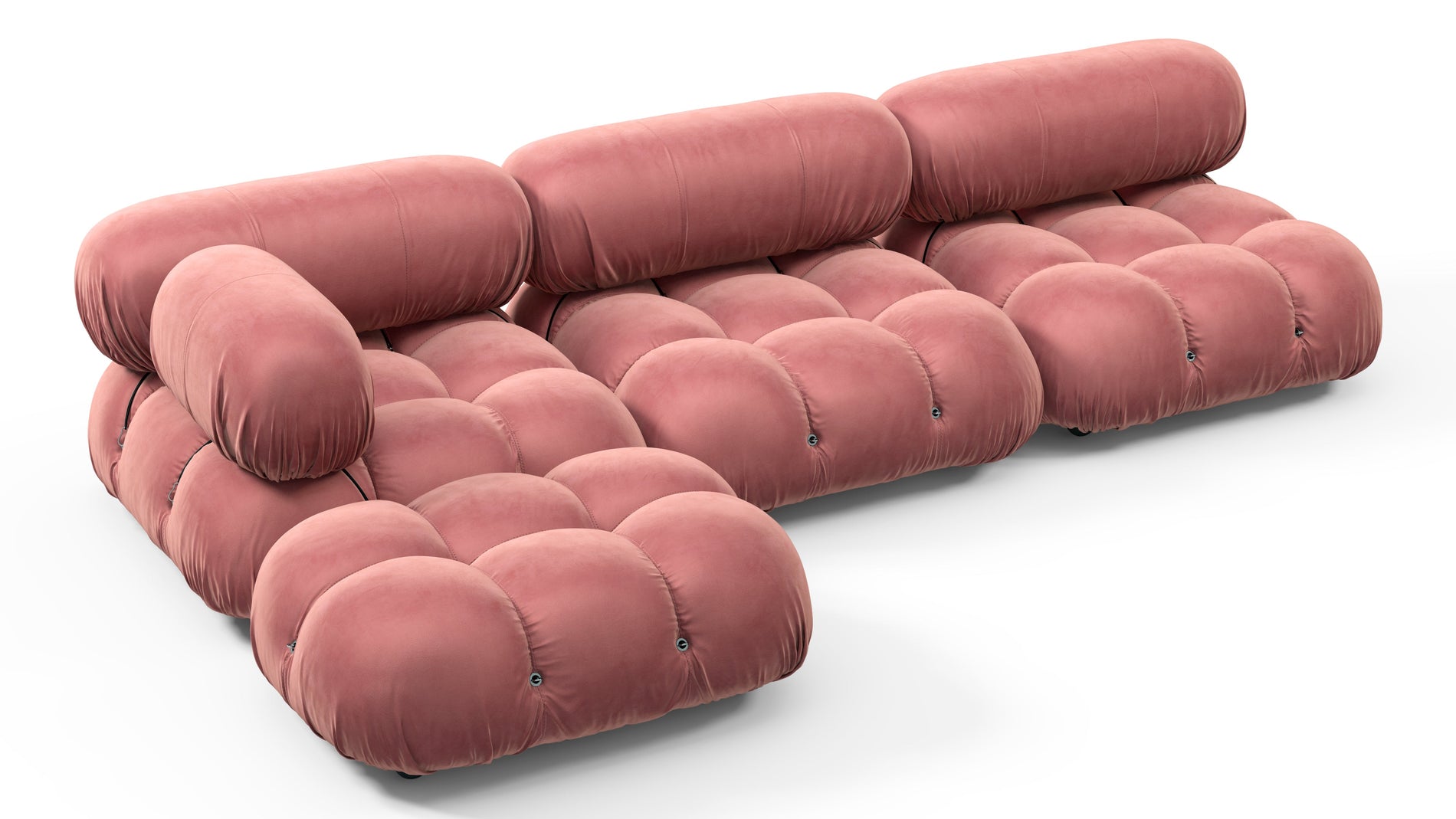 Bellini SectionalBlush Pink Velvet