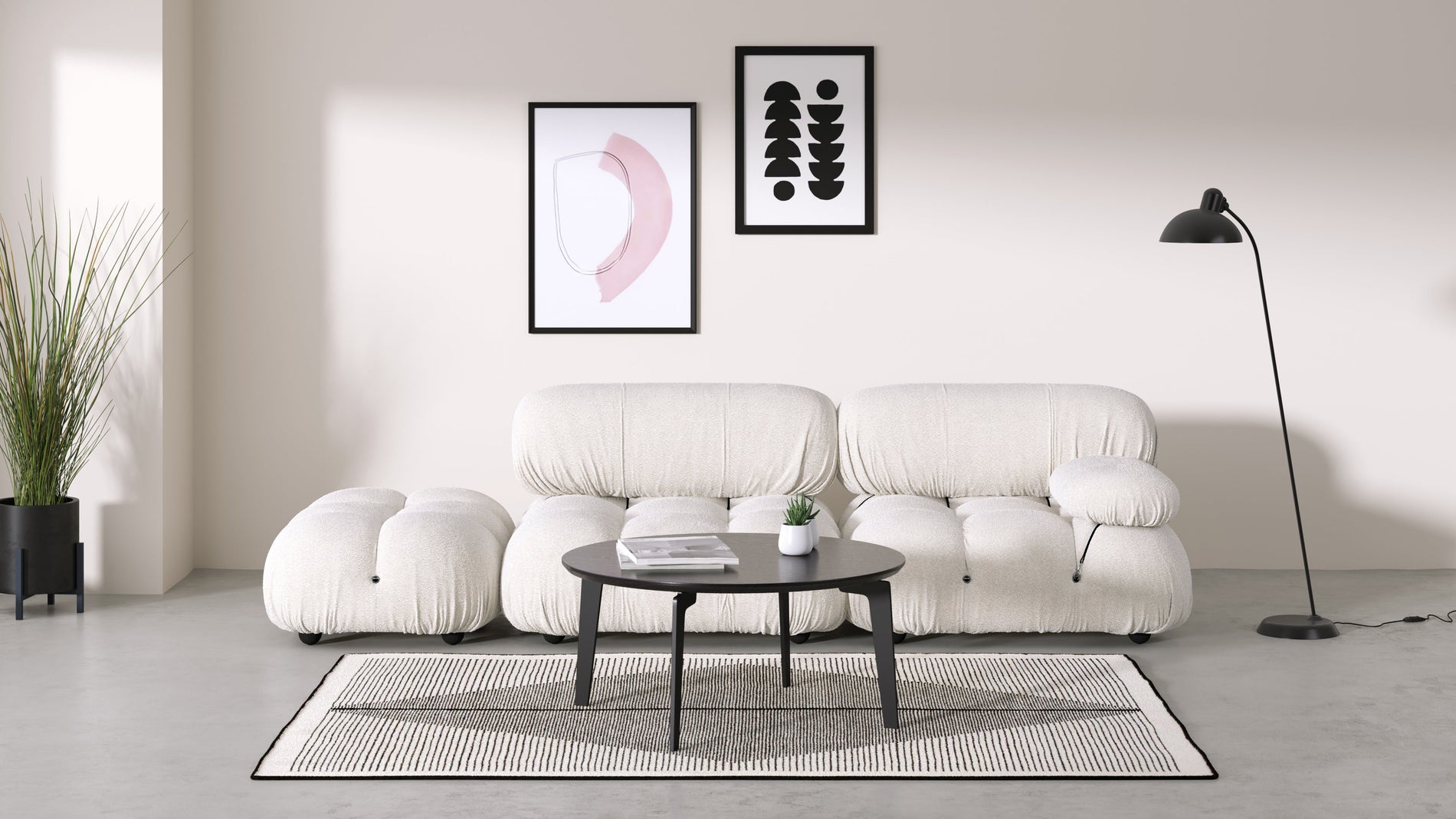Bellini SofaWhite Boucle