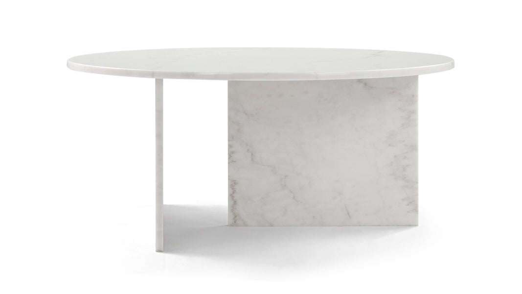 OliviaOlivia - Olivia Coffee Table, Round, White Marble