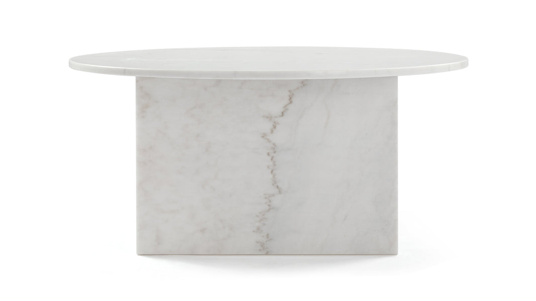 OliviaOlivia - Olivia Coffee Table, Round, White Marble