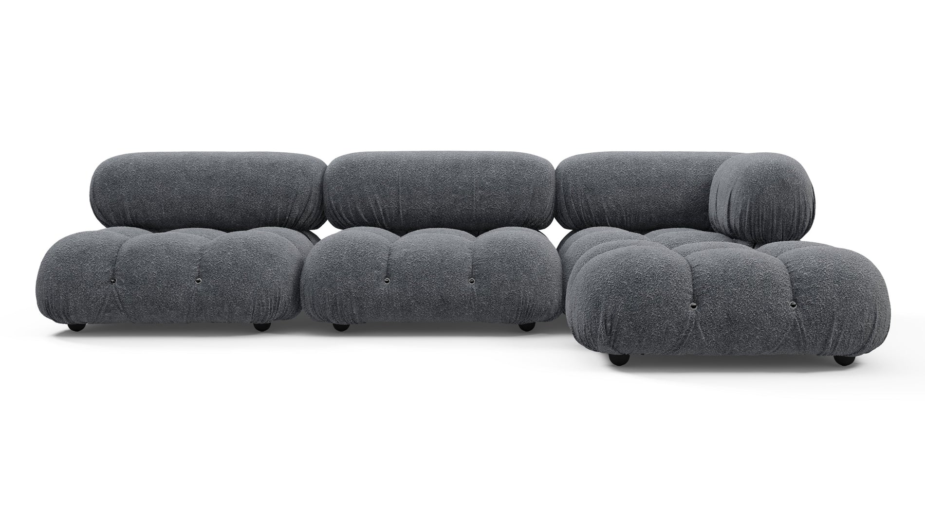 Bellini SectionalGray Boucle