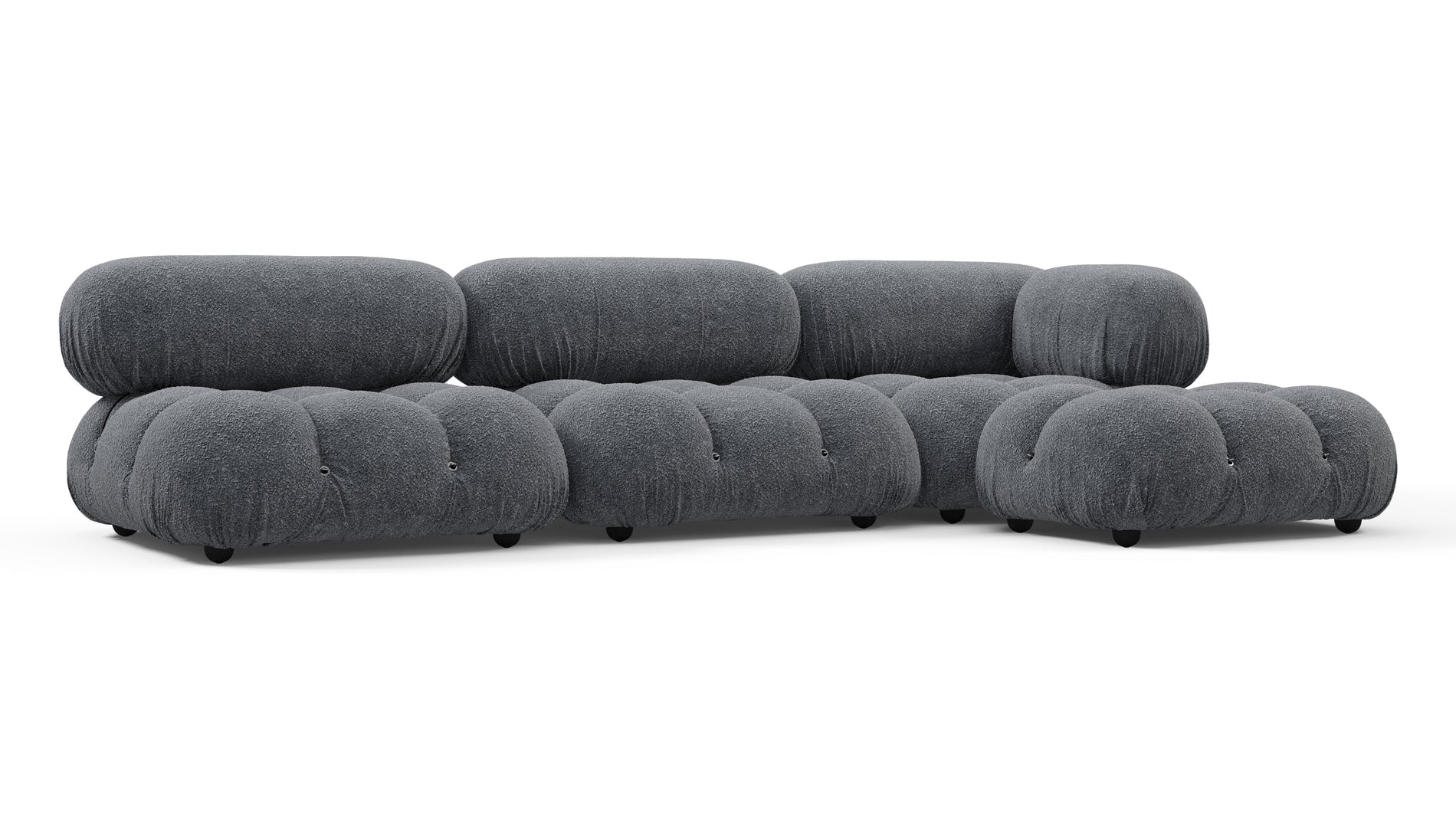 Bellini SectionalGray Boucle