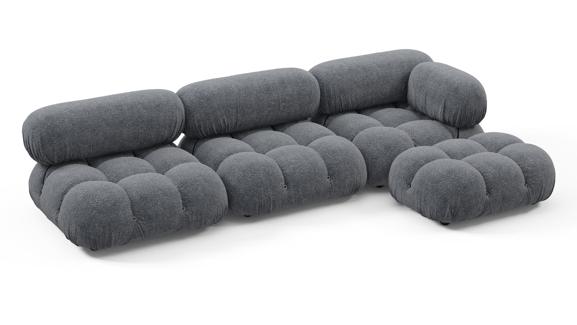 Bellini SectionalGray Boucle
