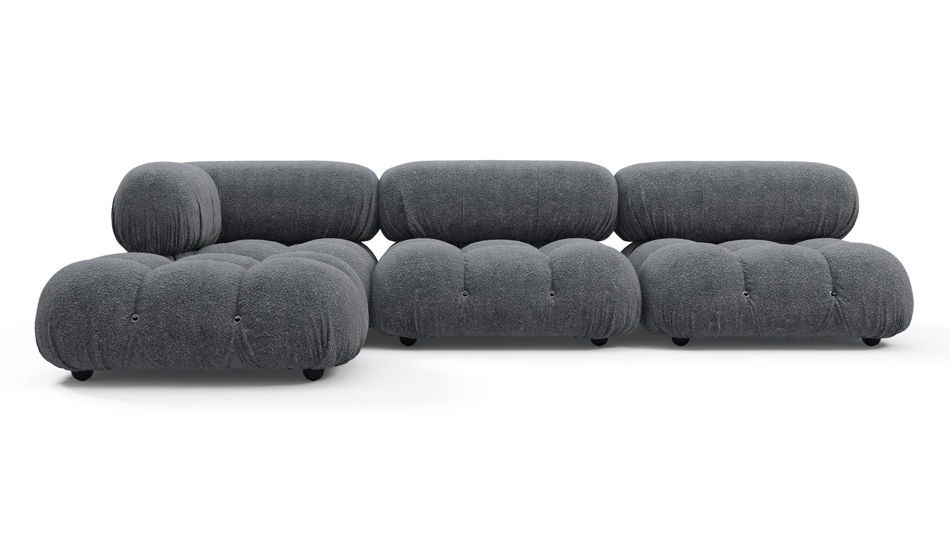 Bellini SectionalGray Boucle