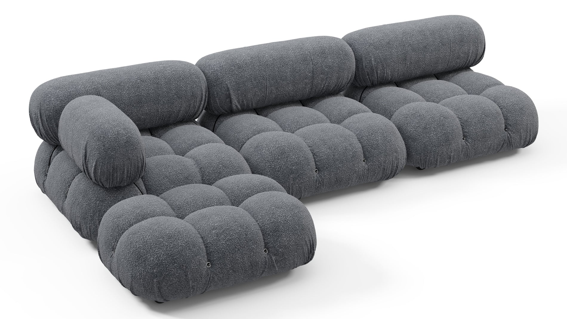Bellini SectionalGray Boucle