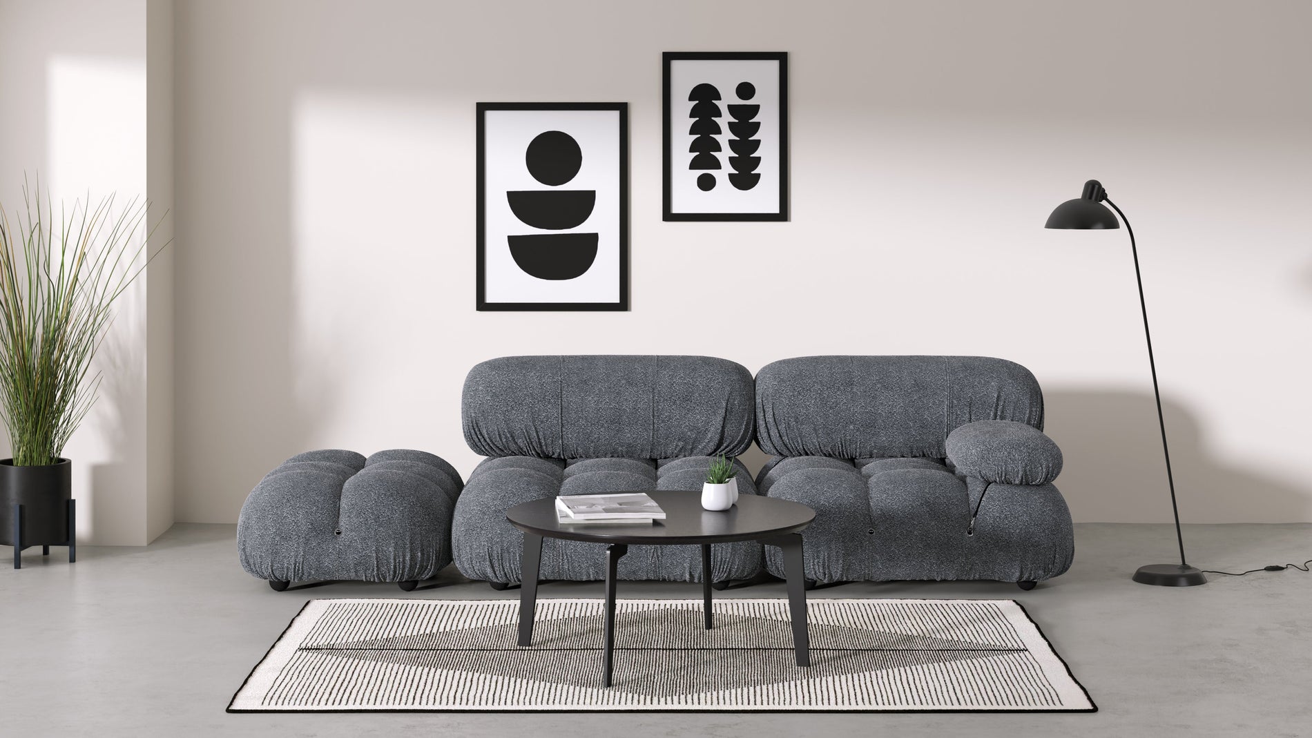 Bellini SofaGray Boucle