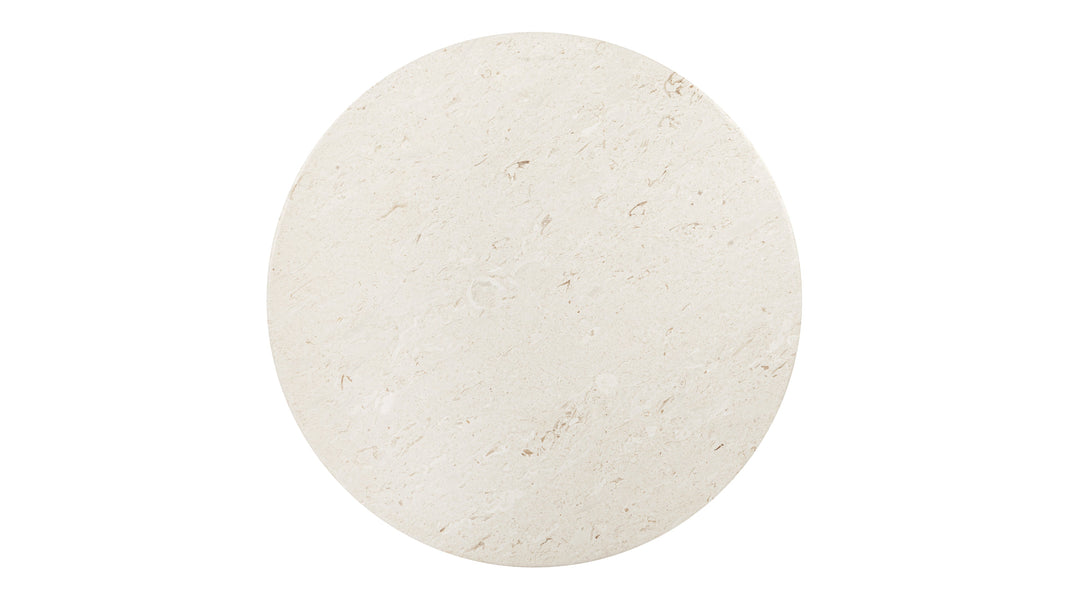 AnsonAnson - Anson Round Dining Table, Limestone, 119cm