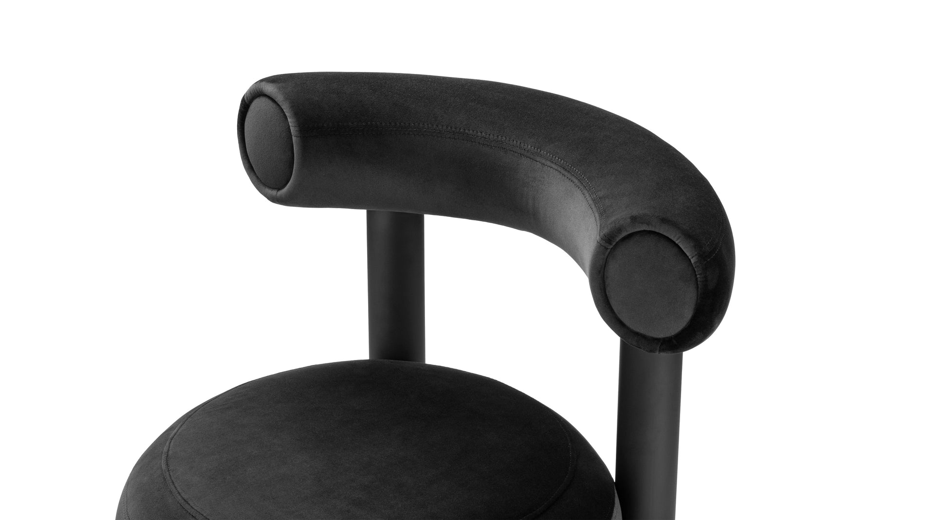 VanceVance - Vance Dining Chair, Black Velvet