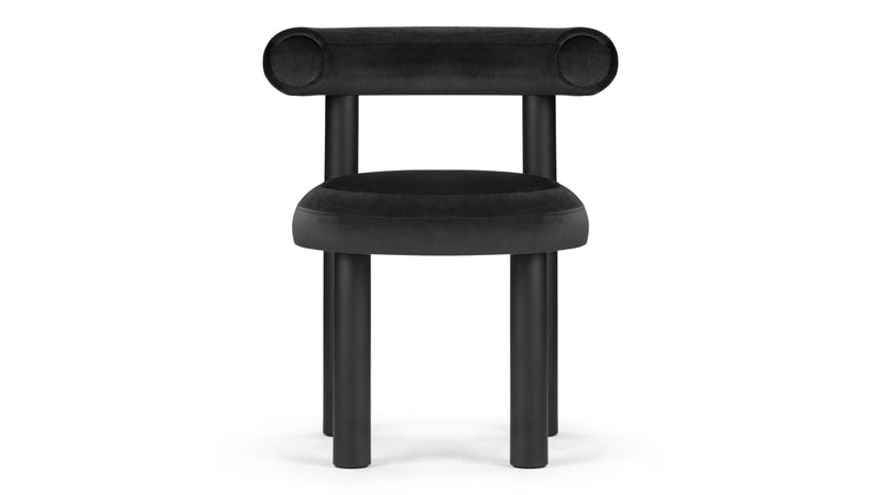 VanceVance - Vance Dining Chair, Black Velvet