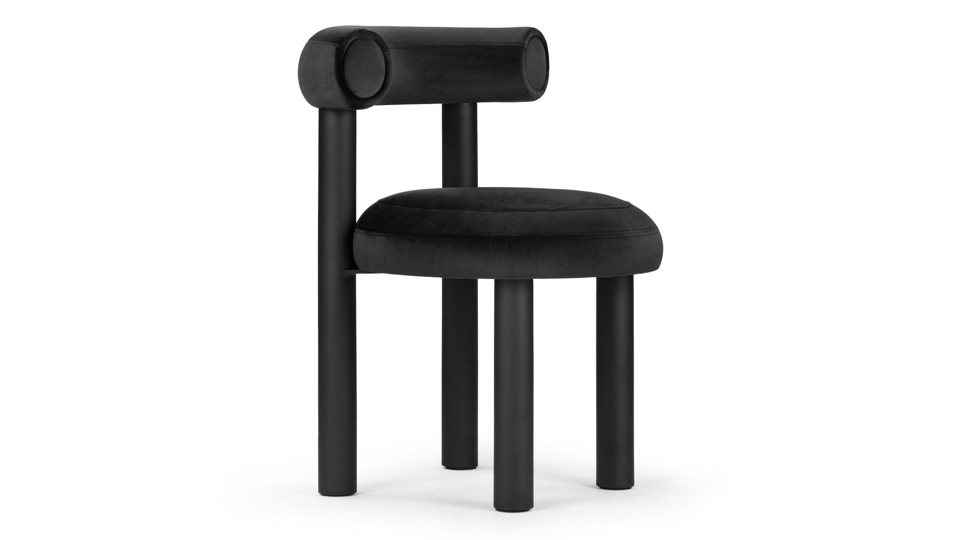 VanceVance - Vance Dining Chair, Black Velvet