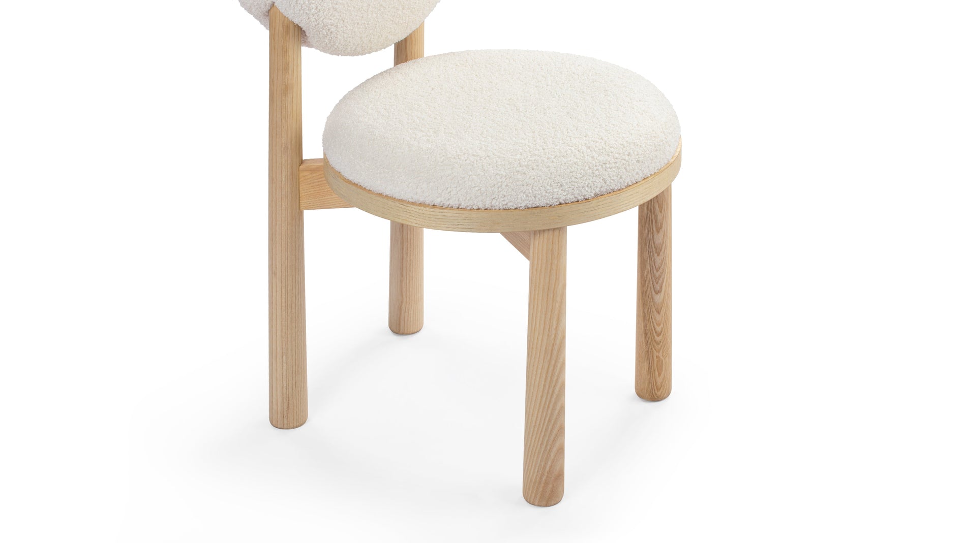 HannaHanna - Hanna Dining Chair, Pearl Boucle