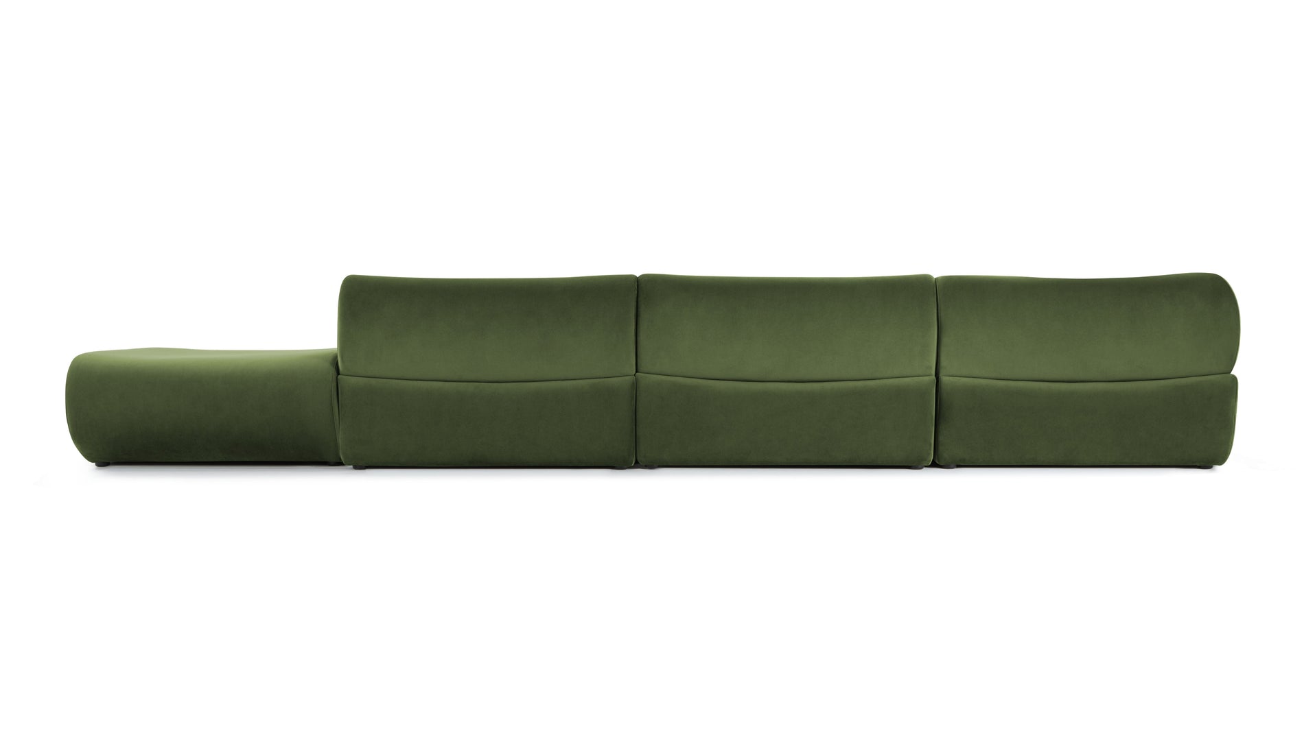 LeoLeo - Leo Sectional, Left Corner, Lichen Plush Velvet