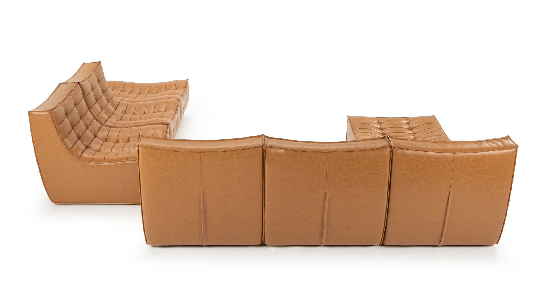 TygeTyge - Tyge Sectional, große rechte Ecke, Bourbon veganes Leder
