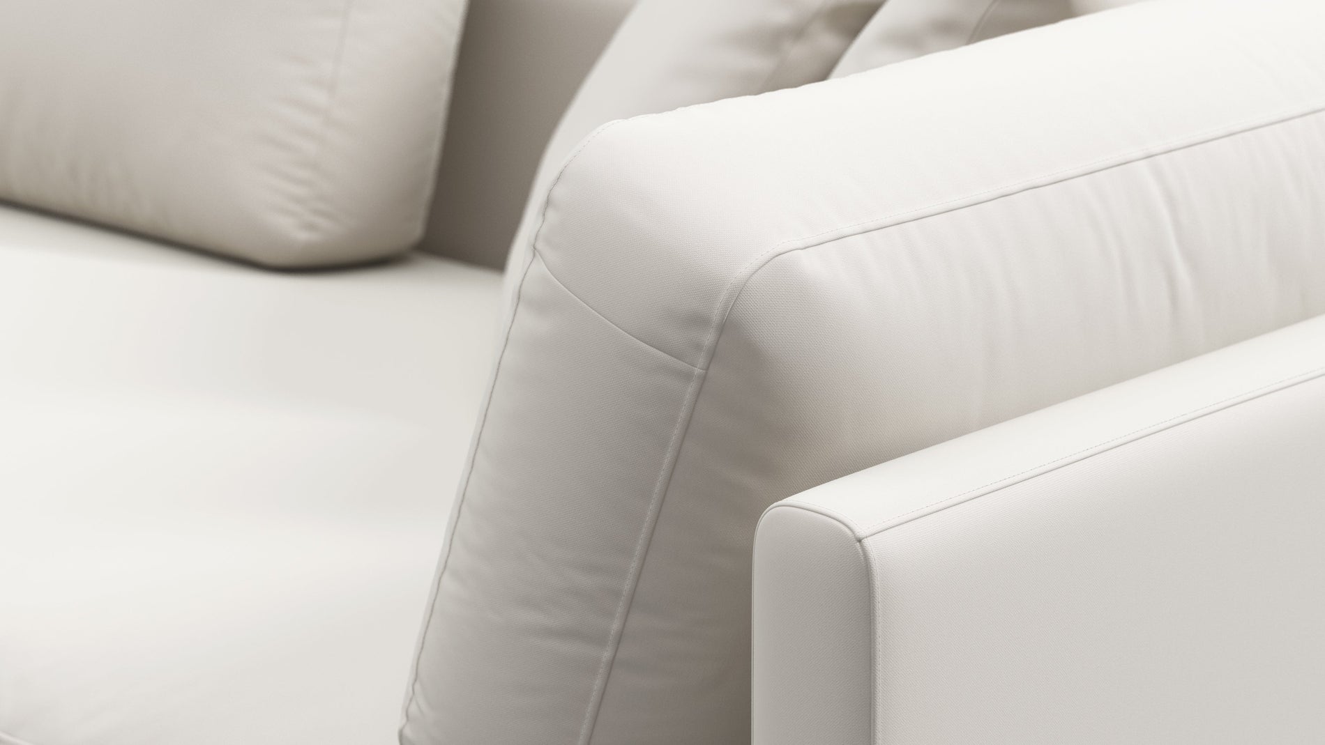 AlessioAlessio - Alessio -Outdoor -Modul, drei Sitzer -Sofa, linker Arm, Schale Performance Webe