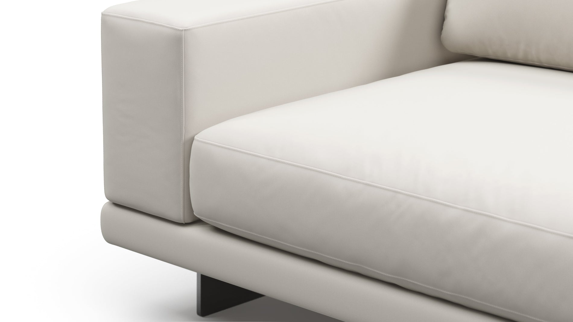 AlessioAlessio - Alessio -Outdoor -Modul, drei Sitzer -Sofa, linker Arm, Schale Performance Webe