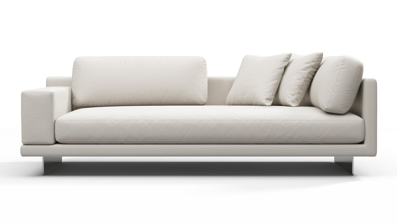 AlessioAlessio - Alessio -Outdoor -Modul, drei Sitzer -Sofa, linker Arm, Schale Performance Webe