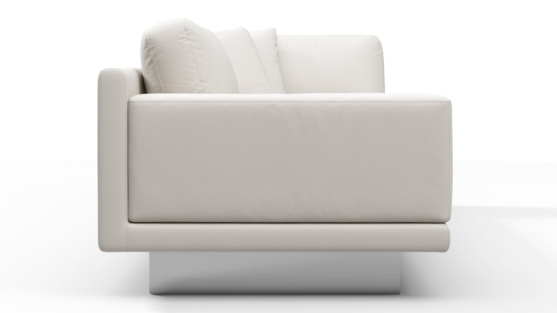 AlessioAlessio - Alessio -Outdoor -Modul, drei Sitzer -Sofa, linker Arm, Schale Performance Webe