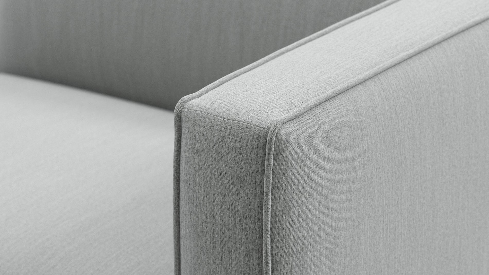 BondBond - Bond Outdoor Sectional, Large Open End, Left, Dove Grey Performance Weave