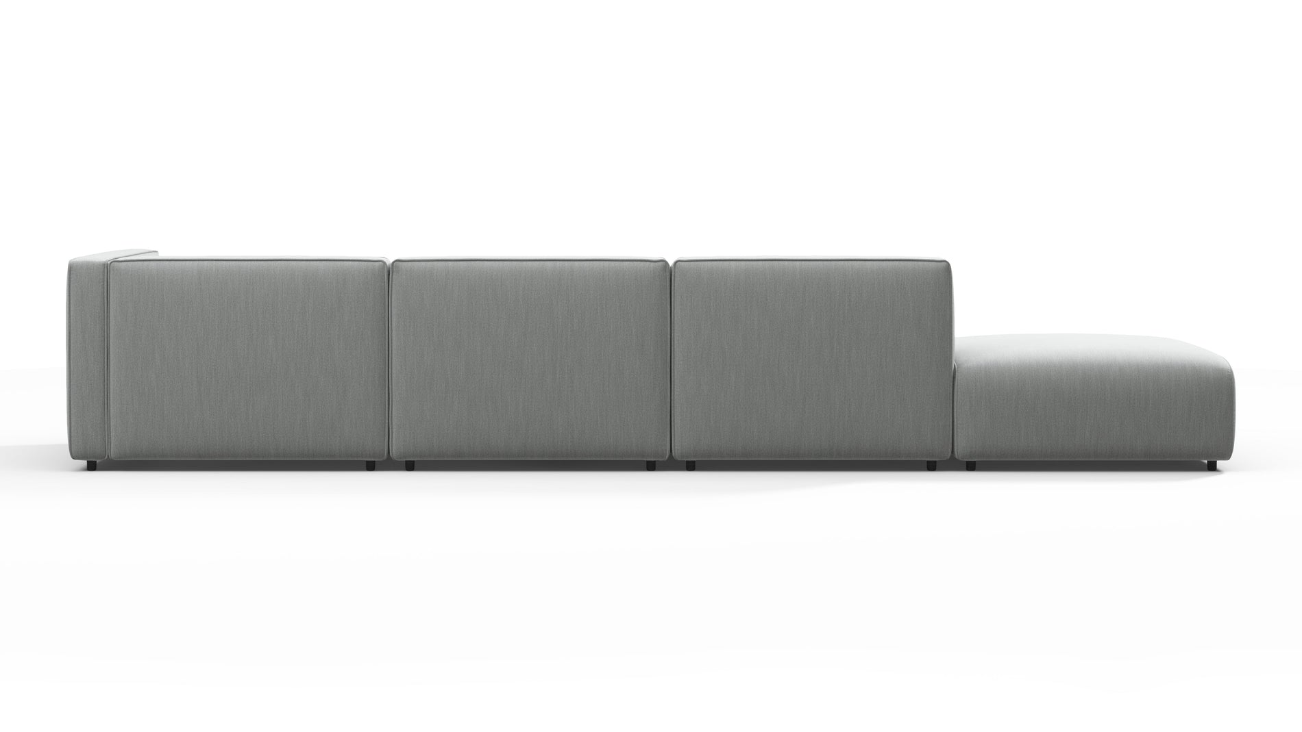 BondBond - Bond Outdoor Sectional, Large Open End, Left, Dove Grey Performance Weave