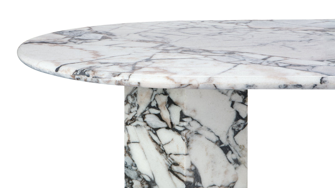 SagaSaga - Saga Oval Dining Table, Modellato Marble, 239cm