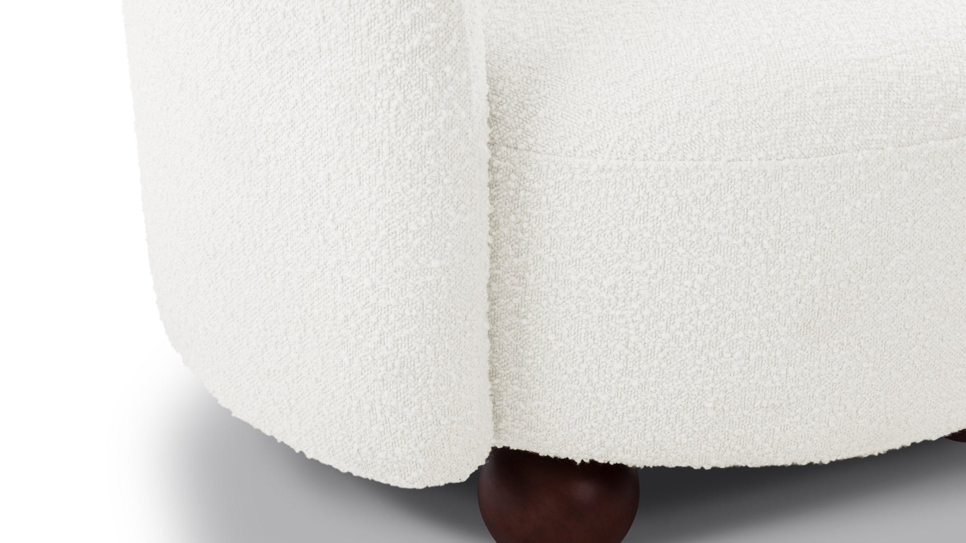 PalmaPalma - Palma Lounge Chair, Left Arm, Porcelain Boucle