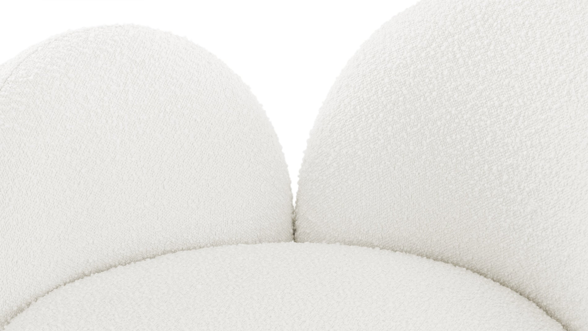 PalmaPalma - Palma Lounge Chair, Left Arm, Porcelain Boucle