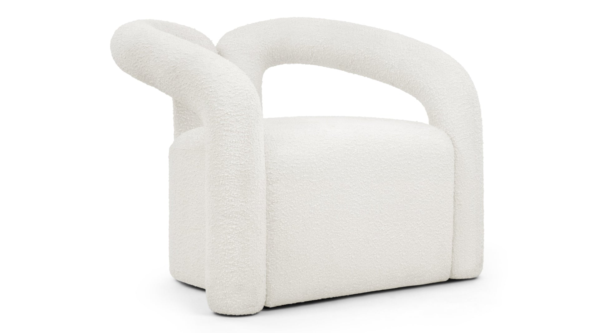 DeuxDeux - Deux Lounge Chair, White Boucle