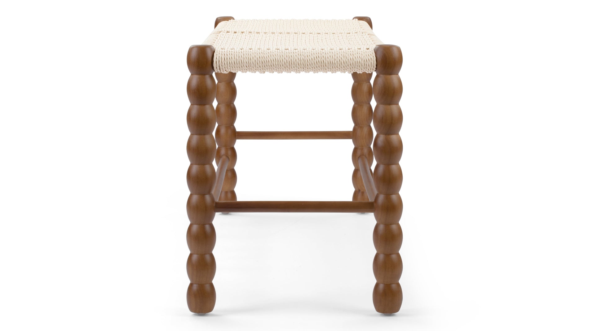EmersonEmerson - Emerson Bobbin Bench, Natural Cord and Walnut