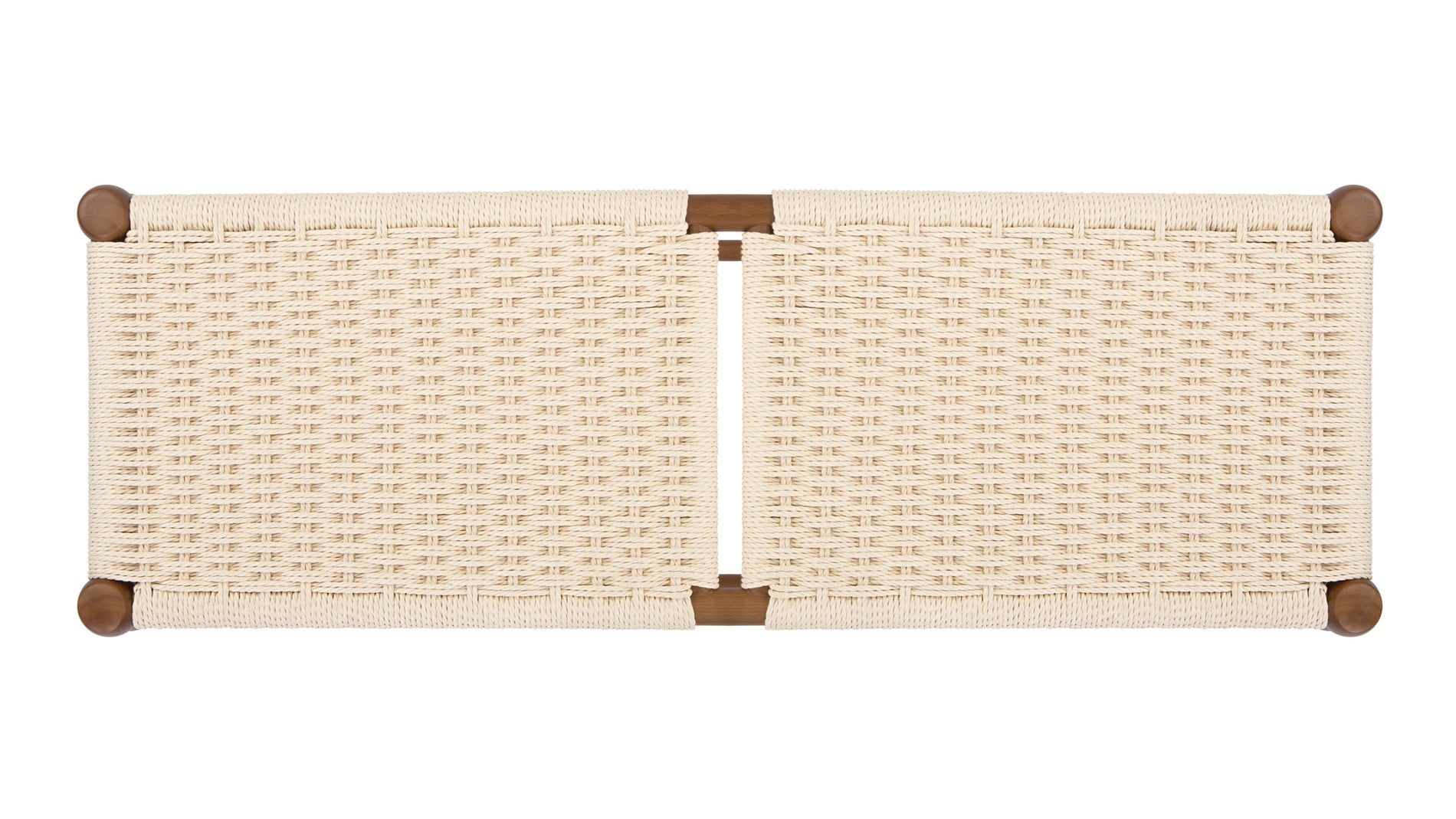 EmersonEmerson - Emerson Bobbin Bench, Natural Cord and Walnut