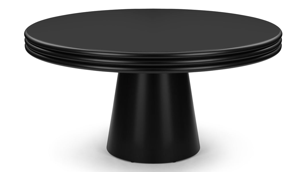 PascalPascal - Pascal Round Dining Table, Black, 59in