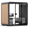 Charcoal Wood Office Pod Quell -Four Person