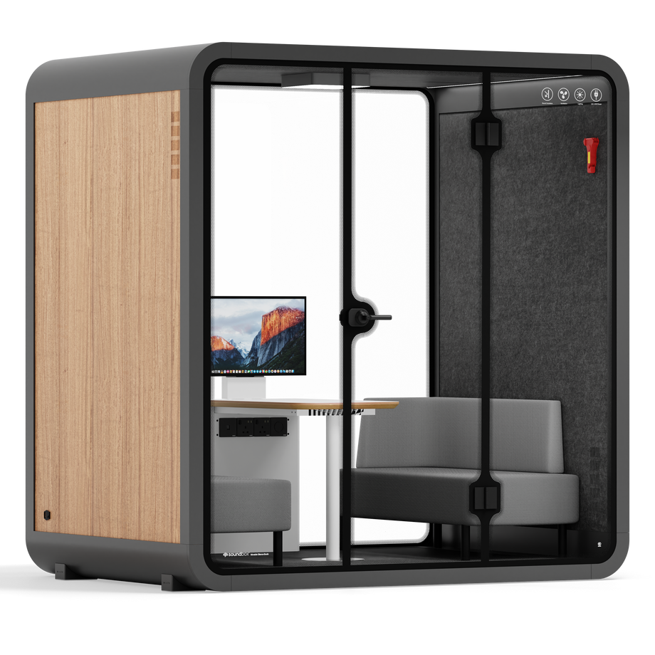 Quell - Stánek pro 4 osobyWooden / Dark Grey / Delux