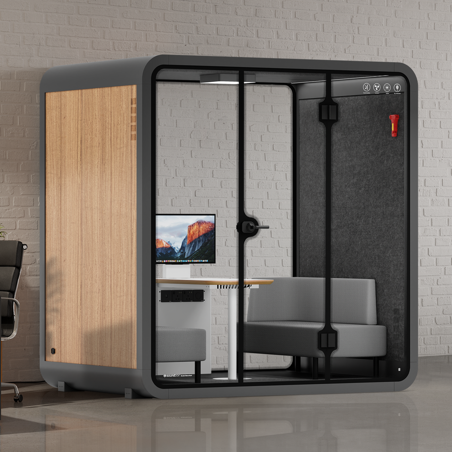 Quell - Stánek pro 4 osobyWooden / Dark Grey / Delux