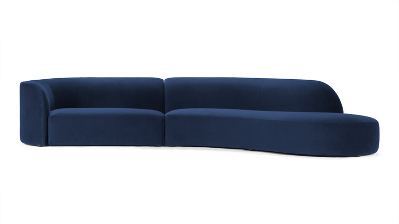 SerpentineSerpentine - Serpentine Sofa, French Navy Plush Velvet