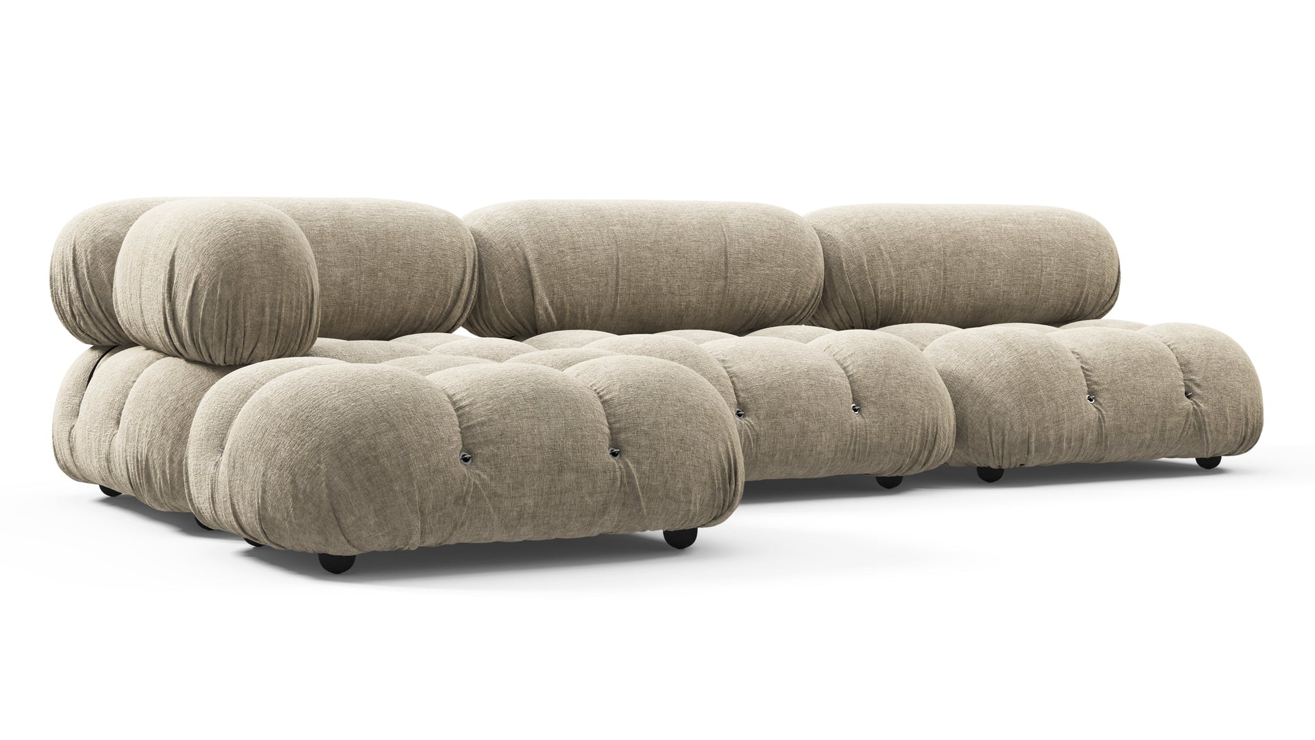 Bellini SectionalBeige Gray Chenille