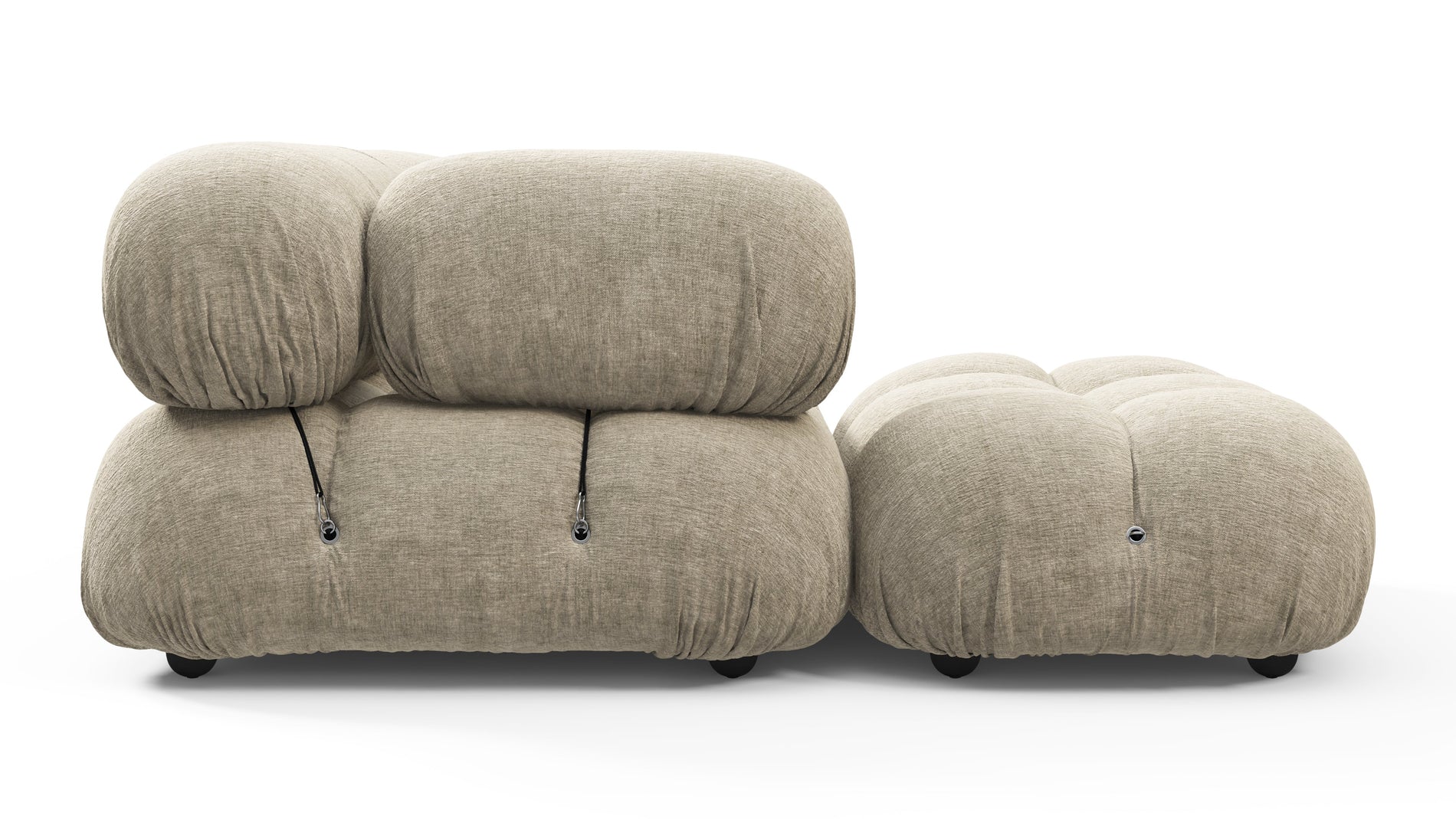 Bellini SectionalBeige Gray Chenille